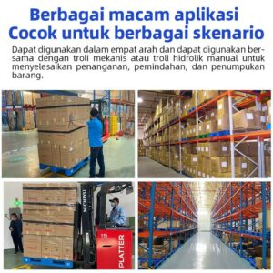 PALLET PLASTIK BARU WARNA BIRU LINHUI 1111 RACKABLE 110x110x15 CM untuk Kebutuhan Industri dan Gudang