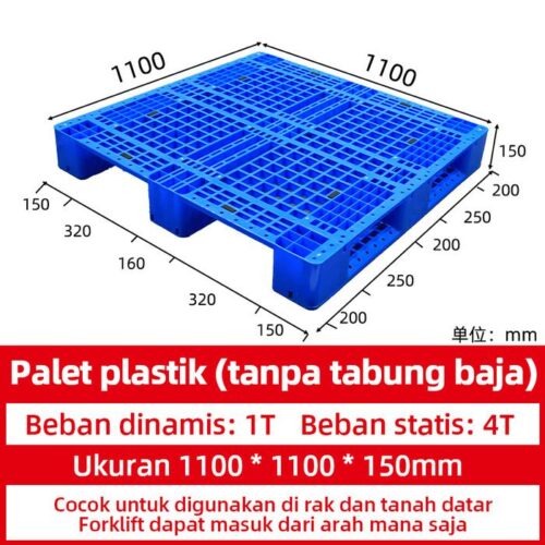 PALLET PLASTIK BARU WARNA BIRU LINHUI 1111 RACKABLE PALLET PLASTIK BARU WARNA BIRU LINHUI 1111 RACKABLE 110x110x15 CM untuk Kebutuhan Industri dan Gudang