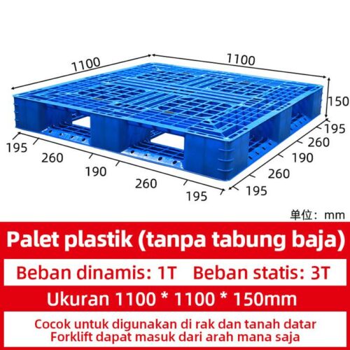 PALLET PLASTIK BARU WARNA BIRU LINHUI 1111 STACKABLE 110x110x15 CM (1) PALLET PLASTIK BARU WARNA BIRU LINHUI 1111 STACKABLE 110x110x15 CM | RAJA PLASTIK INDONESIA