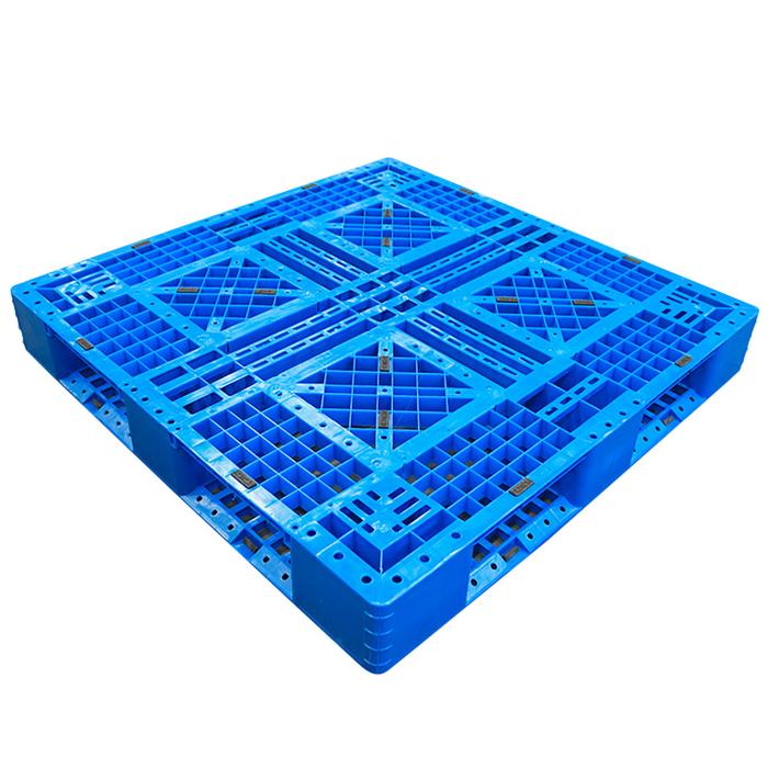 PALLET PLASTIK BARU WARNA BIRU LINHUI 1111 STACKABLE 110x110x15 CM | RAJA PLASTIK INDONESIA
