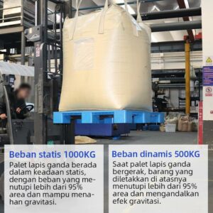 PALLET PLASTIK BARU WARNA BIRU LINHUI 1210 NESTABLE 120x100x14 CM | RAJA PLASTIK INDONESIA