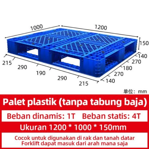 PALLET PLASTIK BARU WARNA BIRU LINHUI 1210 STACKABLE 120x100x15 CM: Solusi Pallet Plastik Berkualitas untuk Gudang, Industri, dan Distribusi