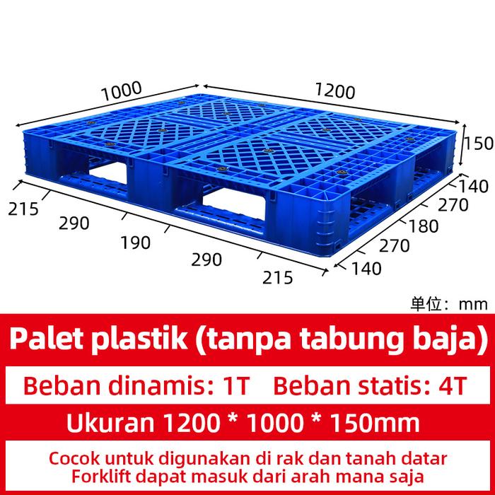 PALLET PLASTIK BARU WARNA BIRU LINHUI 1210 STACKABLE 120x100x15 CM: Solusi Pallet Plastik Berkualitas untuk Gudang, Industri, dan Distribusi