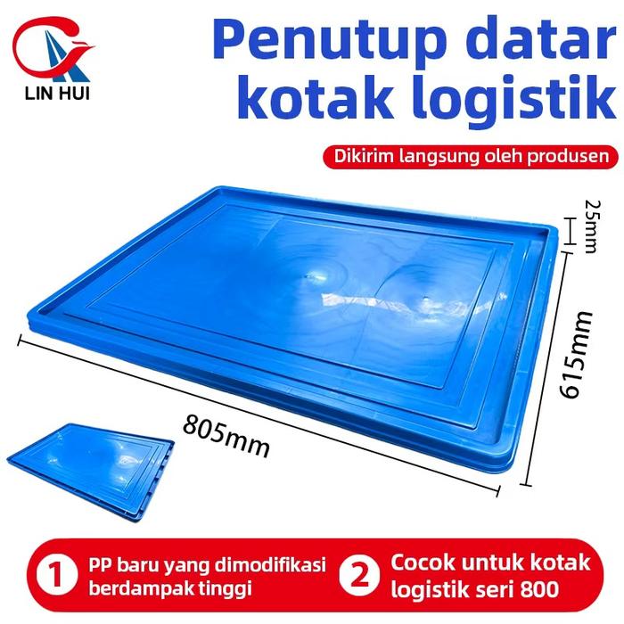 TUTUP BOX LINHUI EU800 (Ordinary Cover) UNTUK CONTAINER BOX TIPE EU86230, EU86280 & EU86340 | RAJA PLASTIK INDONESIA
