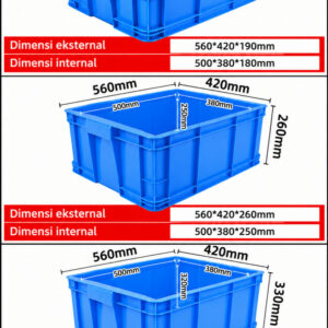 BOX CONTAINER PLASTIK INDUSTRI LINHUI TIPE 500-180, 500-250, 500-320 BOX CONTAINER PLASTIK INDUSTRI LINHUI TIPE 500-180, 500-250, 500-320 (3 TIPE) | RAJA PLASTIK INDONESIA