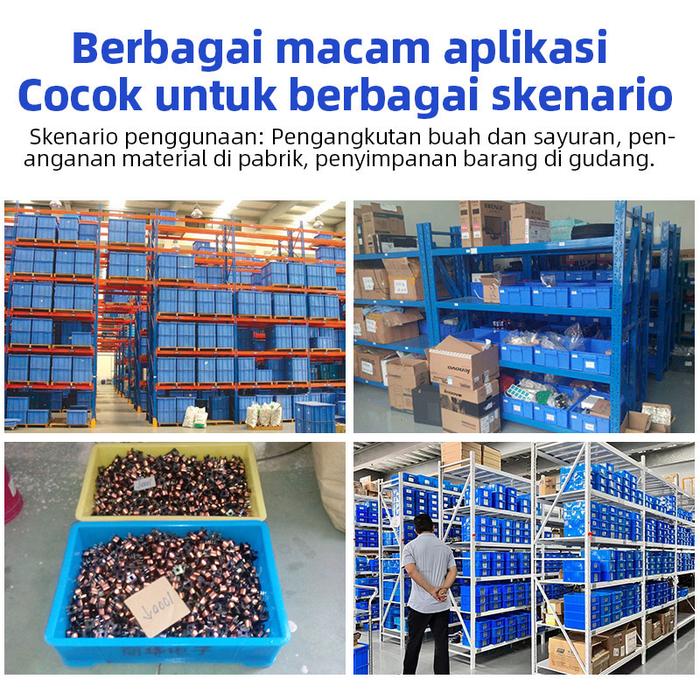 BOX PLASTIK CONTAINER INDUSTRI SERBAGUNA LINHUI TIPE 320-3 UKURAN 35x24x10,5 CM | RAJA PLASTIK INDONESIA