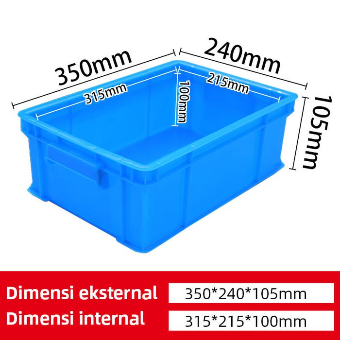 BOX PLASTIK CONTAINER INDUSTRI SERBAGUNA LINHUI TIPE 320-3 UKURAN 35x24x10,5 CM | RAJA PLASTIK INDONESIA