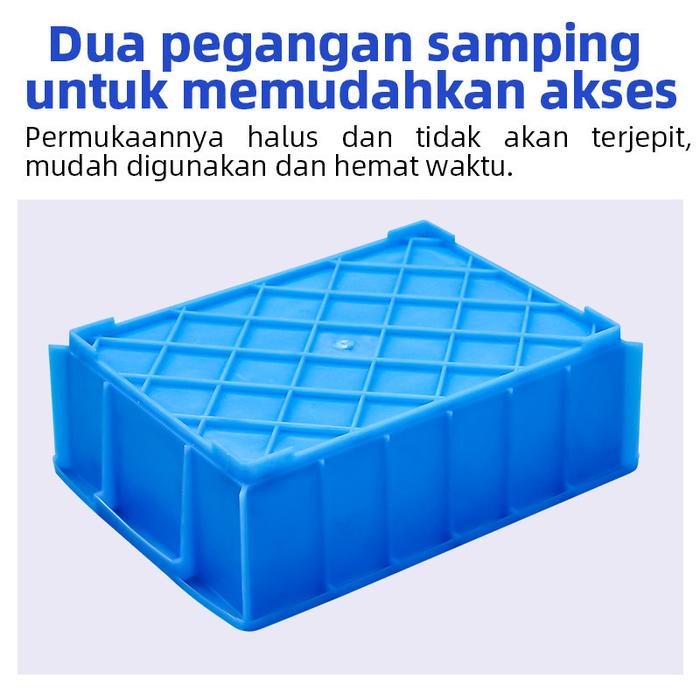 BOX PLASTIK CONTAINER INDUSTRI SERBAGUNA LINHUI TIPE 380-2 UKURAN 42x28,5x13,5 CM | RAJA PLASTIK INDONESIA