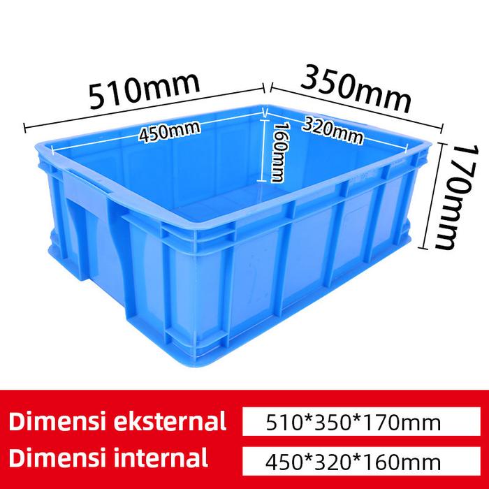 BOX PLASTIK CONTAINER INDUSTRI SERBAGUNA LINHUI TIPE 450-160 UKURAN 51×35×17 CM | RAJA PLASTIK INDONESIA