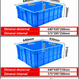 CONTAINER BOX PLASTIK INDUSTRI LINHUI 4 TIPE 575 (190-250-300-350) RAJA PLASTIK INDONESIA