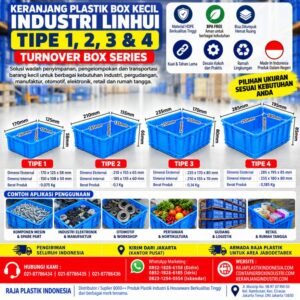 KERANJANG PLASTIK BOX KECIL INDUSTRI LINHUI TIPE 1,2,3 & 4 KERANJANG PLASTIK BOX KECIL INDUSTRI LINHUI TIPE 1,2,3 & 4 (4 Ukuran) | RAJA PLASTIK INDONESIA